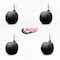 Service Caster 3'' Black Heavy Duty Floor Safe Twin Wheel Caster 5/16 Threaded Stem , 4PK SCC-TS02S75-TPR-BLK-5161810-4 - alternate 2